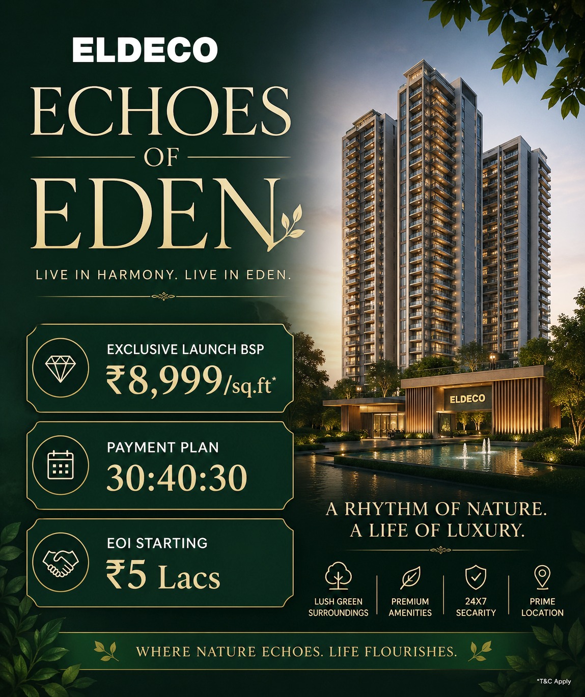 Eldeco Echoes of Eden – Payment Plan